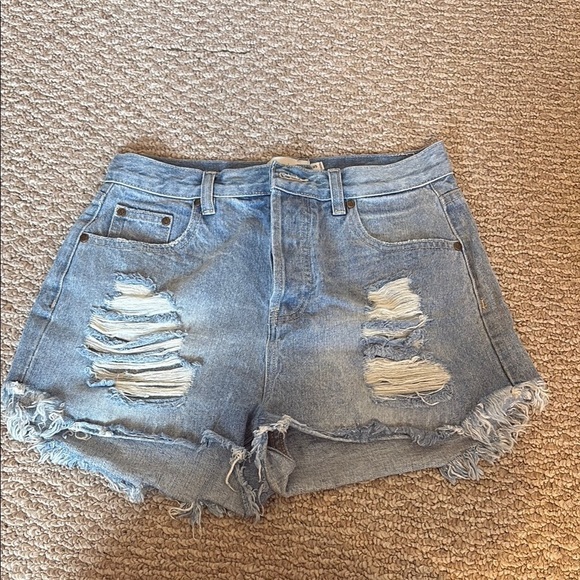 MINKPINK Pants - MINKPINK - Distressed Denim Women Shorts